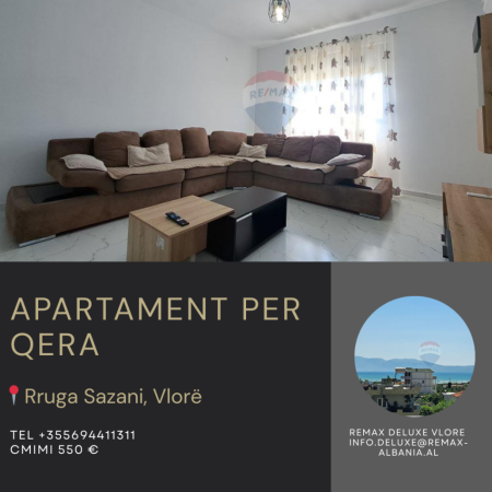 Vlore, jepet me qera apartament 2+1 , 100 m² 550 € (Rruga Sazani, Vlore)