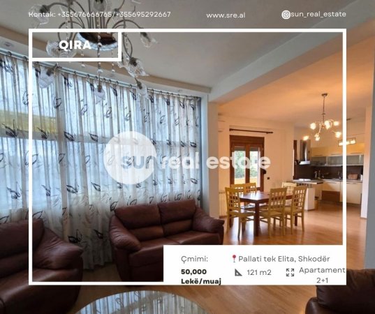 Shkoder, jepet me qera apartament 2+1+Ballkon Kati 1, 121 m² (QENDER)