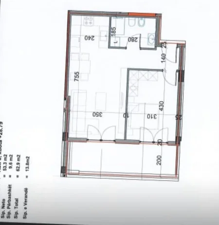 Tirane, shitet apartament 1+1 Kati 8, 76 m² 