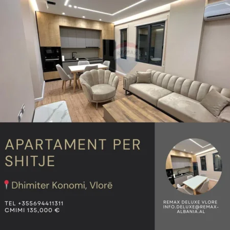 Vlore - Lungomare, shitet apartament 1+1 Kati 4, 60 m² 135.000 € (Rruga Dhimitër Konomi, Vlore)