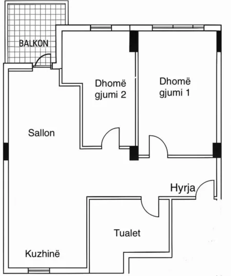 Tirane, jepet me qera apartament 2+1+Ballkon Kati 1, 50.000 ALL