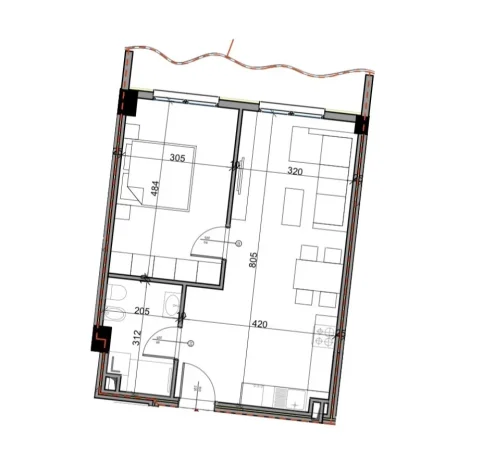 Tirane, shitet apartament 1+1+Ballkon , 74 m² 85.000 € (Aluna Complex, Paskuqan)
