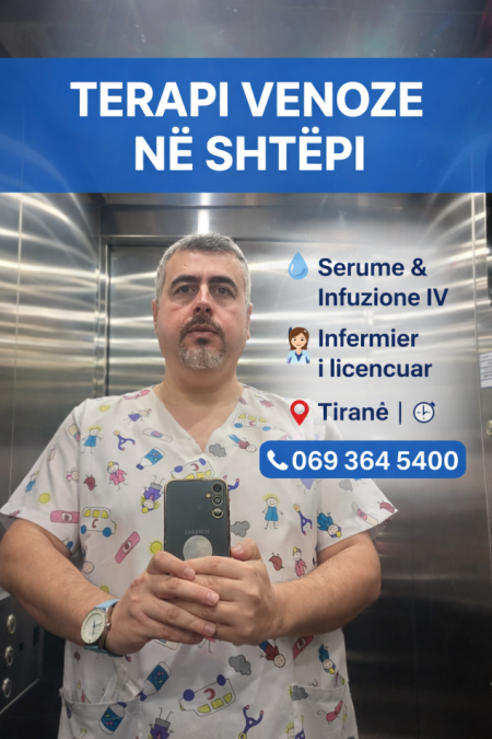 Tirane, ofroj Infermier në Shtëpi 24/7 në Tiranë – Shërbim Infermieror Profesional