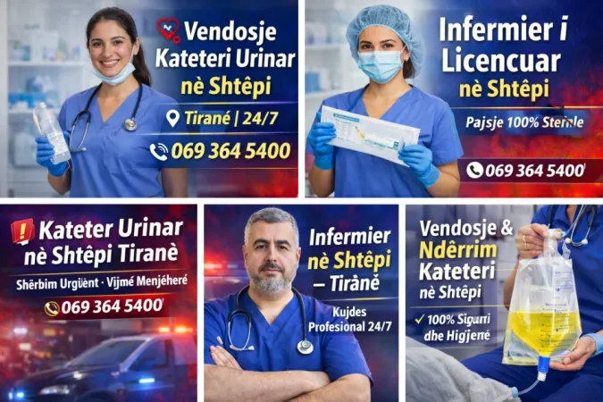 Tirane, ofroj Infermier në Shtëpi 24/7 në Tiranë – Shërbim Infermieror Profesional