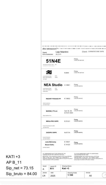 Tirane, shitet apartament 1+1+Aneks+Ballkon Kati 3, 84 m² (River Park Rezidenc)