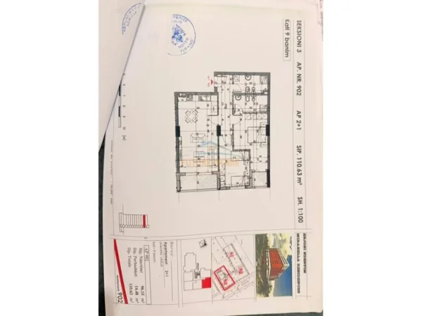 Tirane, shitet apartament 2+1+2+Ballkon Kati 9, 111 m² 215.000 € (Oxhaku, Kompleksi Mirabella)