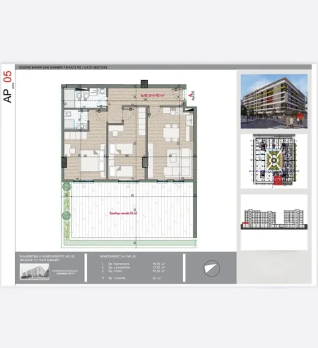 Tirane, shitet apartament 2+1 Kati 0, 92 m² 150.000 € (Univers City (afër QTU))