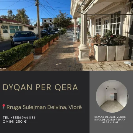 Vlore, jepet me qera dyqan Kati 0, 250 €