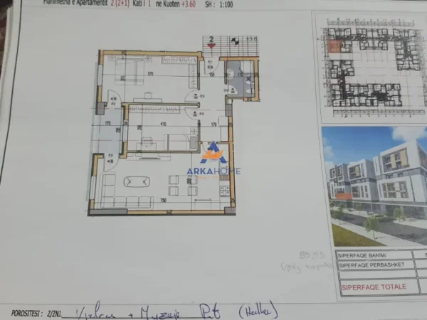 Tirane, jepet me qera apartament 2+1+Ballkon Kati 1, 94 m² 750 € 
