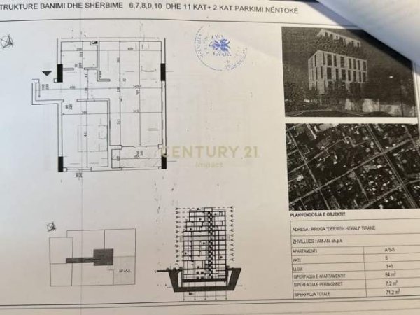 Tirane, shitet apartament Kati 5, 71 m² 115.000 Euro (Rruga Dervish Hekali Tirana, Albania)