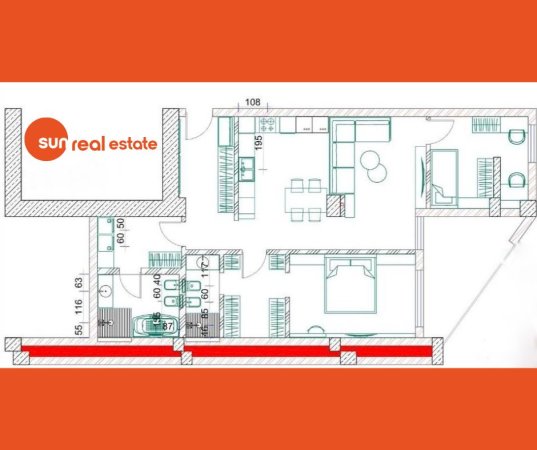 Shkoder, shitet apartament 2+1+Ballkon Kati 2, 120 m² 150.000 € (RUS)