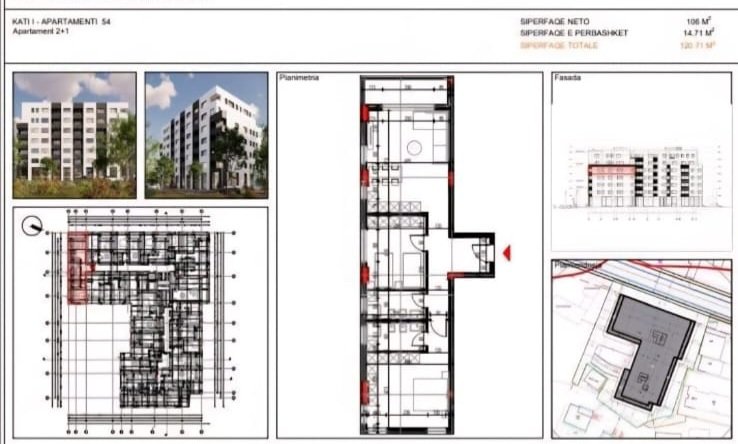 Tirane, shitet apartament 2+1 Kati 3, 121 m² 120.720 € (Shkolla Isa Boletini Paskuqan)