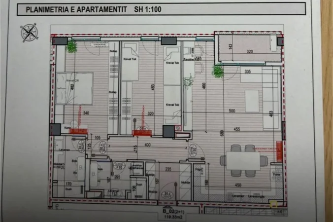 Tirane, shitet apartament 3+1 , 119 m² 305.000 € (JORDAN MISJA)