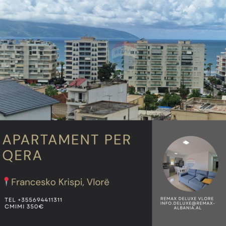 Vlore - Lungomare, jepet me qera 1+1 Kati 4, 78 m² 350 € (Rruga Dhimiter Konomi, 7 PALLATET, VLORË)