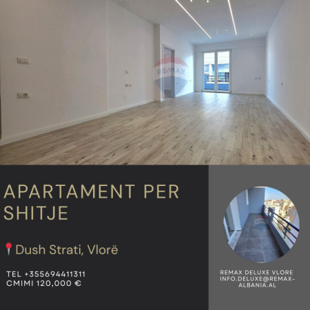 Vlore, shitet apartament 1+1+Ballkon Kati 9, 78 m² 120.000 € (Prane Palesters se Mundjes,Rruga Dush Strati, Vlore)