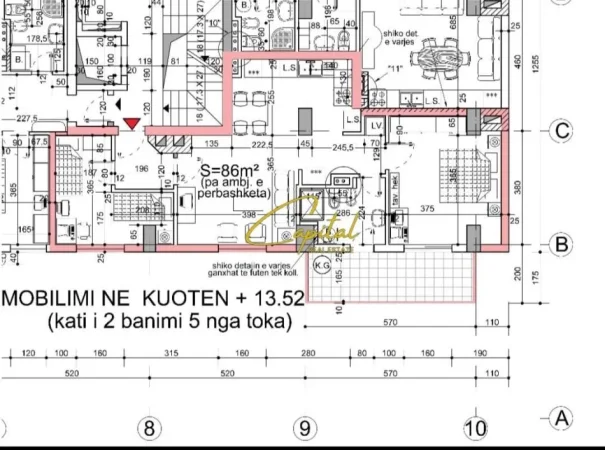 Tirane, shitet apartament 2+1 Kati 5, 86 m² 195.000 € (ZOGU I ZI)