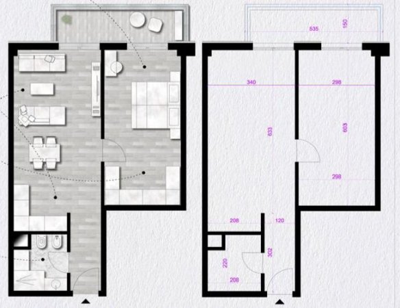 Tirane, shitet apartament 1+1 Kati 9, 73 m² 135.200 € (Don Bosko.)