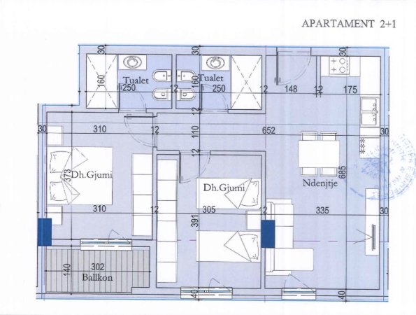 Tirane, shitet apartament 2+1+2+Ballkon , 86 m² 102.270 € (Ish Dogana, Tirana Entry 2)