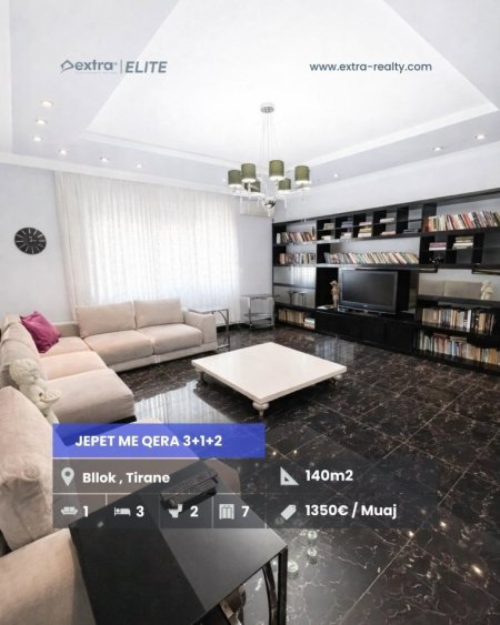 Tirane, jepet me qera apartament 3+1 Kati 7, 140 m² 1.350 € 