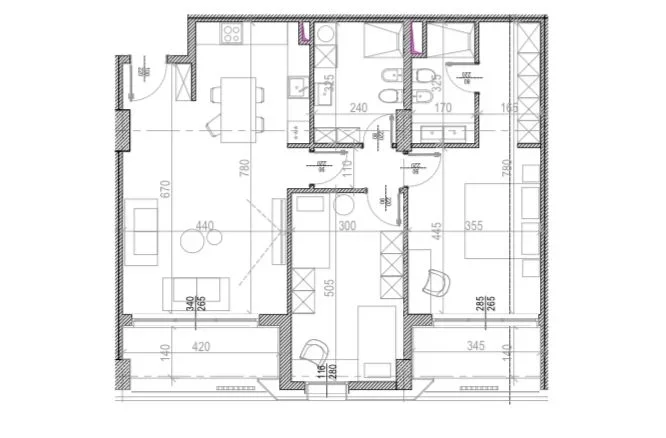 Tirane, shitet apartament 2+1+Ballkon Kati 7, 135 m² 271.000 € (RIVER SIDE RESIDENCE)