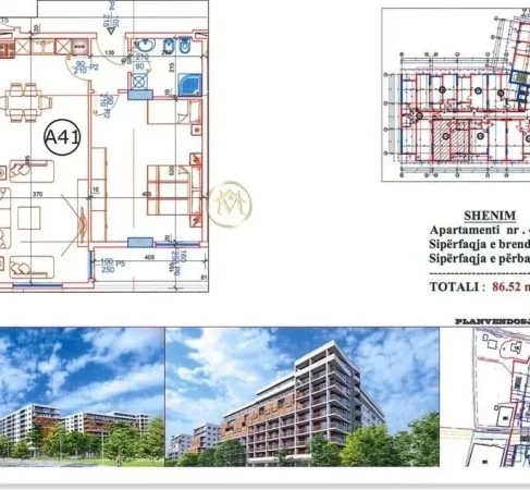 Tirane, shitet apartament 1+1 Kati 4, 86 m² 104.000 € (Paskuqan)