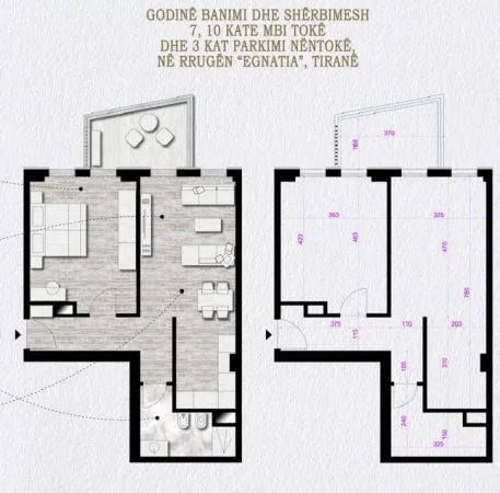 Tirane, shes apartament 1+1+Ballkon Kati 9, 78 m² 148.000 € (Don Bosko)