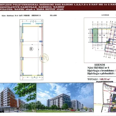 Tirane, shitet ambjent biznesi Kati 0, 149 m² 178.260 € (Paskuqan)