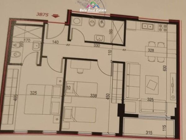 Tirane, shes apartament 2+1 Kati 7, 90 m² 98.000 € (Autostrada Tirane Durres)