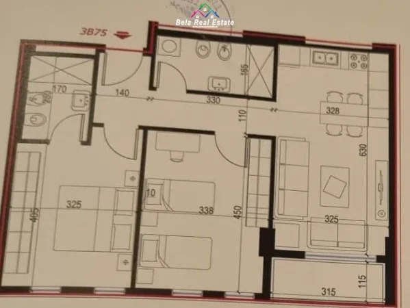 Tirane, shes apartament 2+1 Kati 7, 90 m² 98.000 € (Autostrada Tirane Durres)