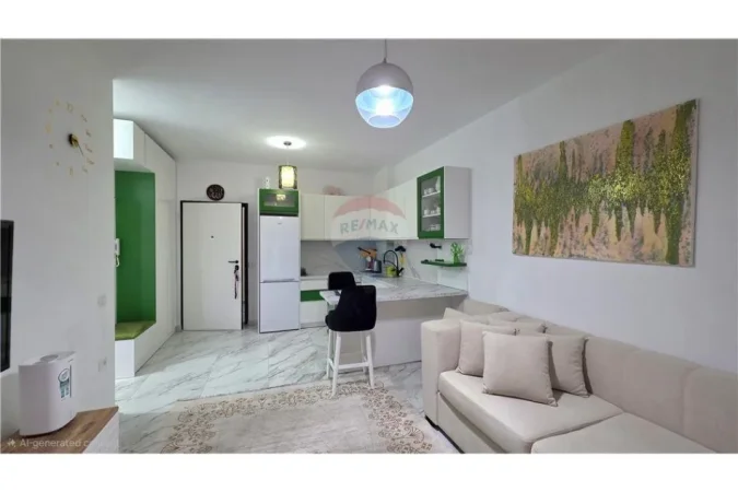 Vlore, jepet me qera apartament 1+1 Kati 7, 65 m² 300 € (Lef Sallata, pranë Shkollës së Muzikës)
