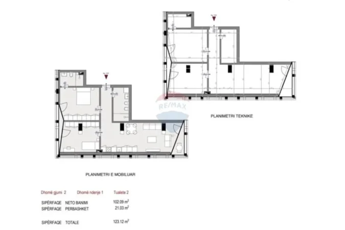 Tirane, shitet apartament 2+1 , 123 m² 295.800 € (Pazari i Ri, Tiranë(ID: 530291050-2)