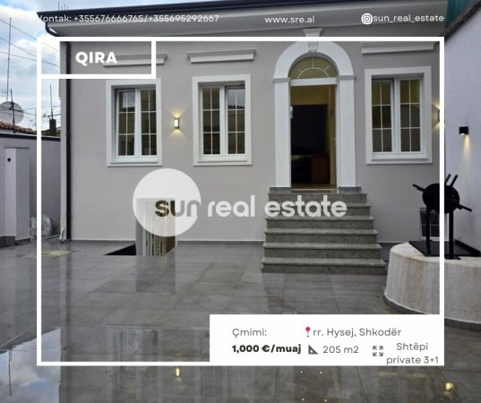 Shkoder, jepet me qera shtepi 3+1 Kati 0, 205 m² 1.000 € (AFER PEDONALES)