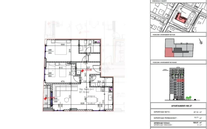 Shitet Apartament 2+1 tek Fusha e Aviacionit,   174.401 €URO