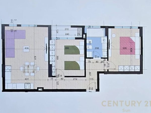 Tirane, shes apartament 2+1 Kati 7, 243.000 € (Shkolla e Kuqe)