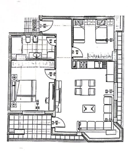 Tirane, shes apartament 2+1+Ballkon Kati 4, 100 m²