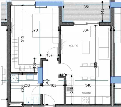 Tirane, shes apartament 1+1 Kati 5, 73 m² 81.000 € (Paskuqan)