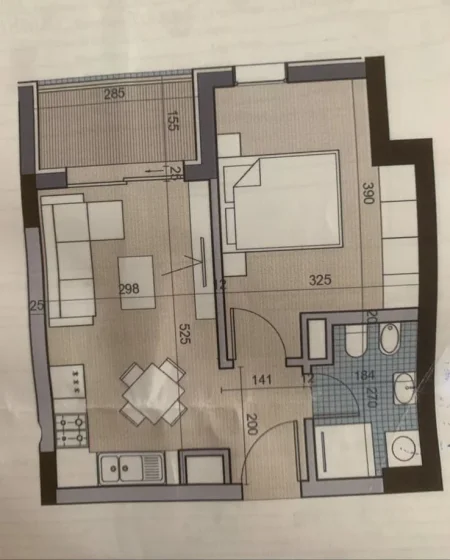 Tirane, shitet apartament 1+1+Ballkon Kati 4, 56 m² 67.000 € (Univers City, Qtu)