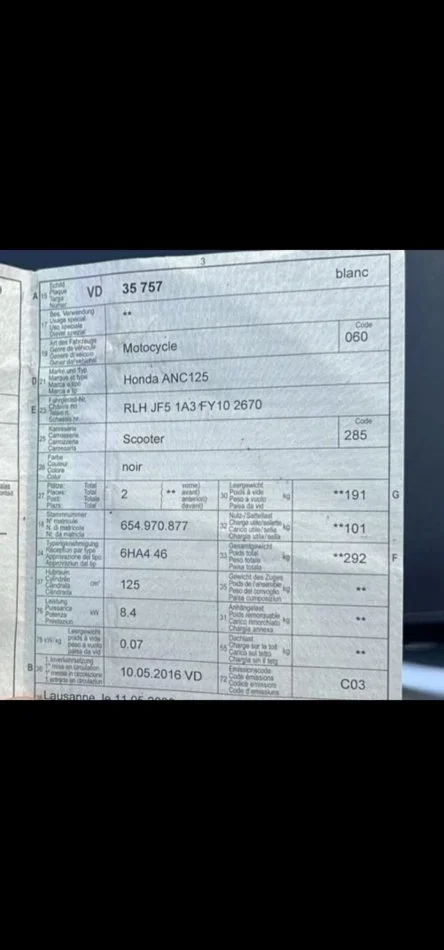 🇨🇭 HONDA SH 125 MODE🇨🇭