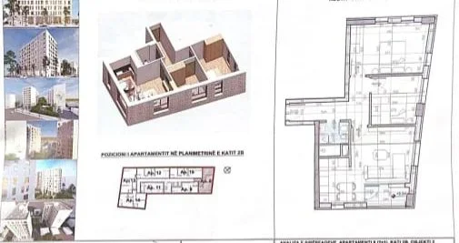 Tirane, shitet apartament 2+1 Kati 2, 85 m² 124.000 € (ASTIR)