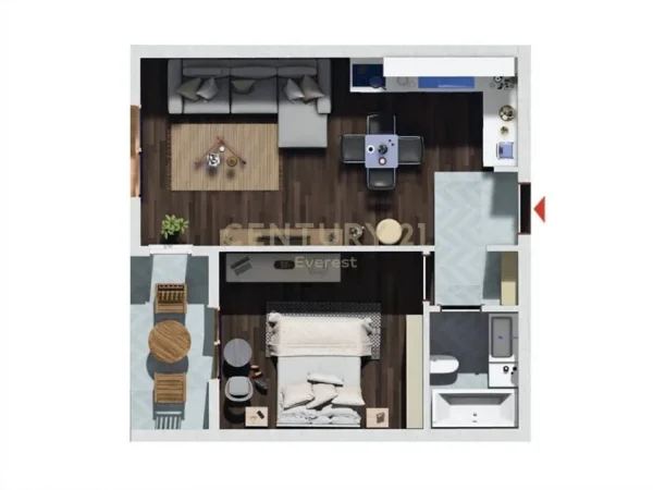 Tirane, shitet apartament 1+1+Ballkon Kati 6, 65 m² 54.000 € (Kamez)
