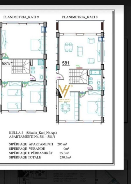 Tirane, shitet apartament duplex 4+1 Kati 8, 230 m² 323.000 Euro (21 DHJETORI)