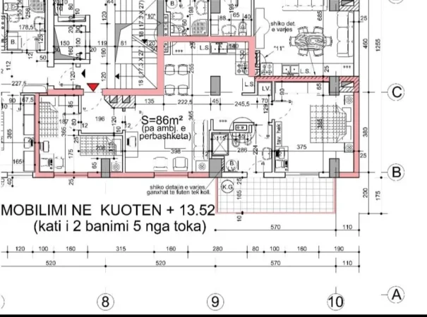 Tirane, shitet apartament 2+1+Ballkon Kati 5, 86 m² 195.000 € (ZOGU I ZI)