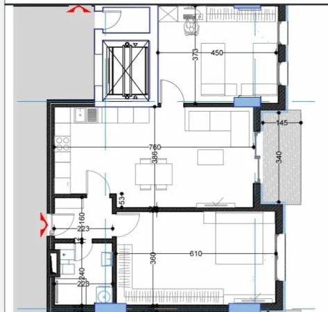 Tirane, jepet me qera apartament 2+1 Kati 5, 108 m² 120.000 € (Paskuqan)