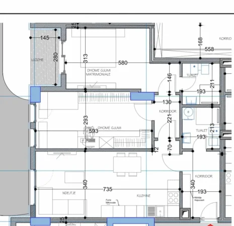 Tirane, shes apartament 2+1 Kati 1, 106 m² 117.000 € (Paskuqan)