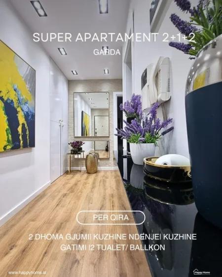 Tirane, jepet me qera apartament 2+1+Ballkon , 100 m² 1.000 € 