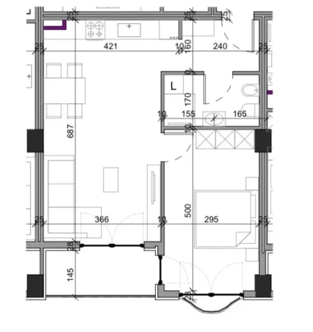 Tirane, shitet apartament 1+1+Ballkon , 73 m² 83.500 € (Aluna Complex 2, Paskuqan)