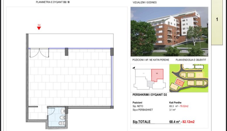 Tirane, shitet apartament 2+1 Kati 0, 80 m² 145.000 € (Hamdi Garunja)