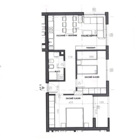 Tirane, shitet apartament 2+1+Ballkon Kati 11, 87 m² 135.320 € (Ish Fusha Aviacionit)