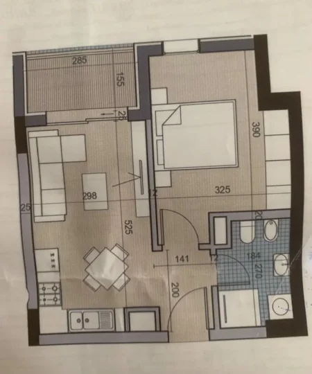 Tirane, shes apartament 1+1 Kati 4, 56 m² 66.000 € (Univers City)