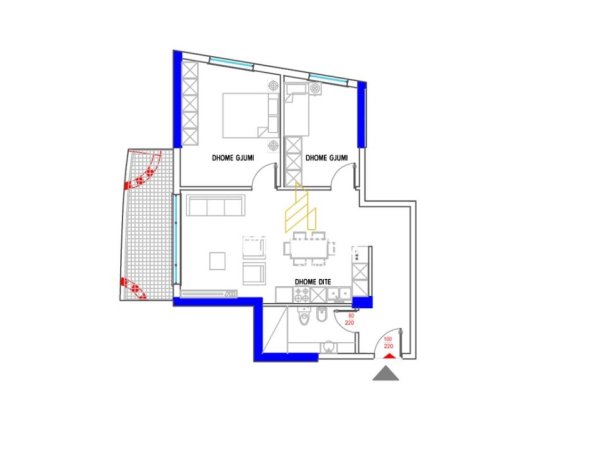 Tirane, shitet apartament 2+1+Ballkon Kati 6, 100 m² 200.600 € (Kopshti Botanik)